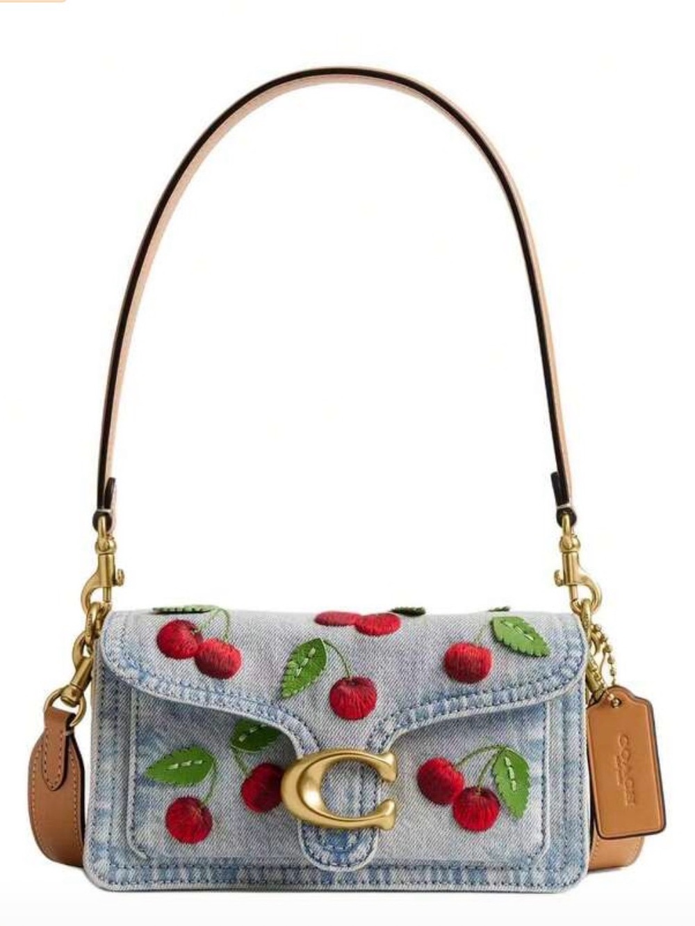 🍒 COACH Tabby Shoulder Bag 20 with Cherry Embroidery 🍒